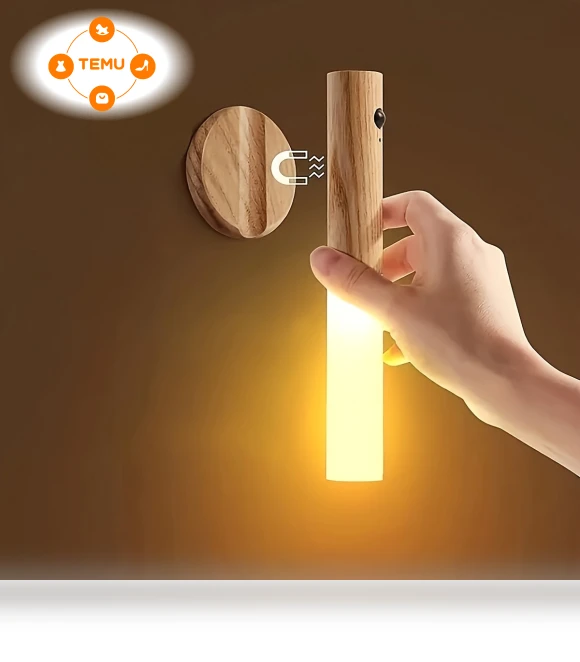 Motion Sensor LED Night Light - Magnetic, USB Rechargeable Wall Lamp — Night Lights