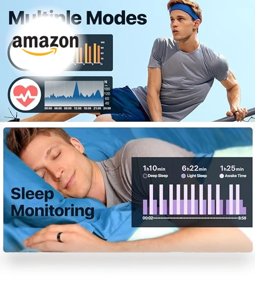 Smart Health Fitness Ring with Heart Rate, Blood Oxygen, Sleep Tracker — Smart Rings, Kuinha