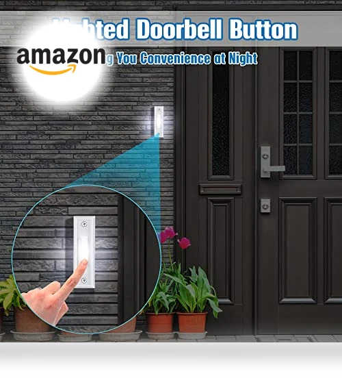 Lighted Doorbell Button with LED Light — Push Buttons, Saillong
