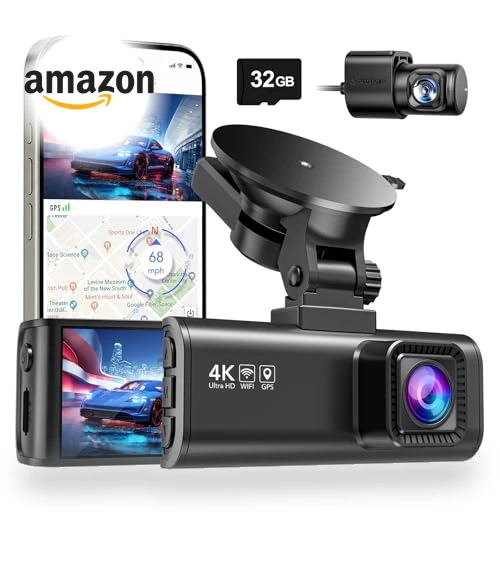 4K/2.5K Full HD Dash Camera for Cars with Front and Rear Recording — Dashboard Cameras, REDTIGER
