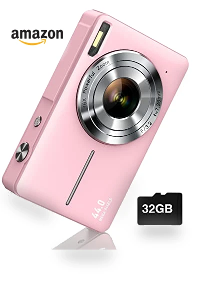 FHD 1080P Digital Camera with 16X Zoom Anti Shake, Compact Camera for Kids — Compact Digital Cameras, CAMKORY