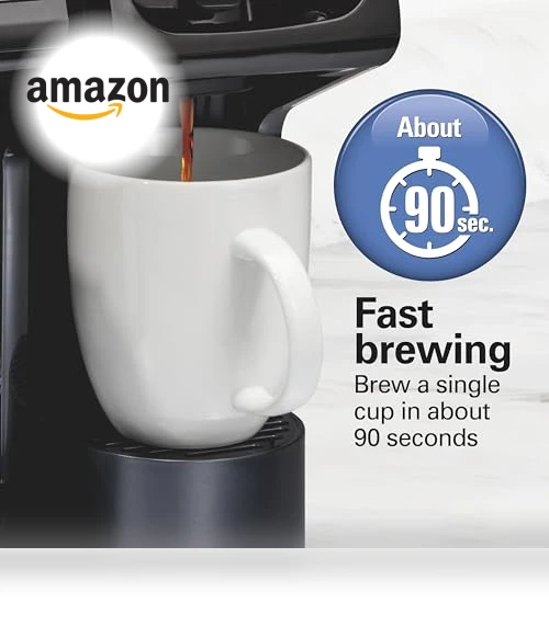FlexBrew Trio 2-Way Coffee Maker, Compatible with K-Cup Pods or Grounds, Single Serve & Full Pot — Coffee & Espresso Combos, Hamilton Beach