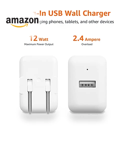 12W One Port USB-A Wall Charger for Phones and Tablets, 2-Pack — Charging Solutions, Amazon