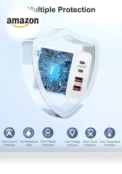 40W 4-Port USB C Wall Charger Block - Fast Charging Dual USBC Power Adapter — Charging Solutions, SHENZHEN OFSPOWER ELECTRONIC TECHNOLOGY CO., LTD.