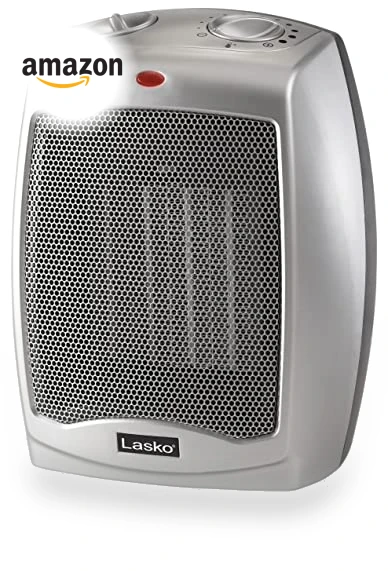 Desktop Electric Ceramic Space Heater with Adjustable Thermostat — Portable Heating Solutions, Lasko