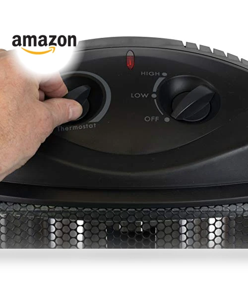 Infrared Radiant Quartz Tower Heater, 1500W Space Heater with Adjustable Thermostat — Portable Heating Solutions, BLACK+DECKER