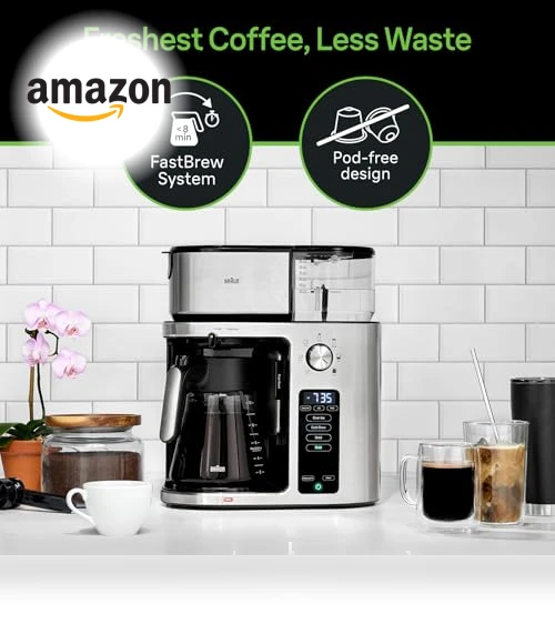 10-Cup Pod Free Drip Coffee Maker with Cold Brew — Coffee & Espresso Combos, Braun
