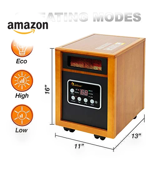 Portable Space Heater with Remote Control, 1500-Watt — Heater Spare Components, Dr Infrared Heater