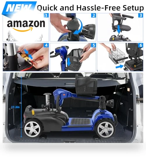 4 Wheels Mobility Scooter for Adults & Seniors Up to 300LBS — Mobility Scooters, Mbxcooter