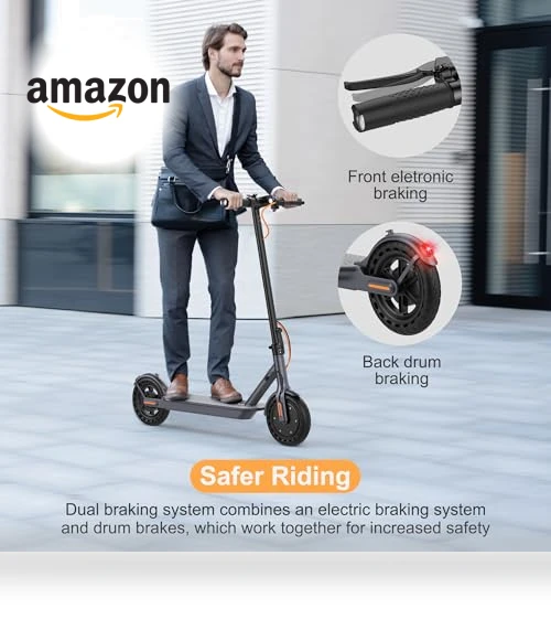 Electric Scooter with Powerful Motor, Long Range, and Cruise Control — Electric Self-Balancing Scooters, VOLPAM