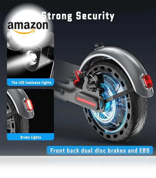 Portable Foldable Electric Scooter for Adults - 8.5" Solid Tires, 350W Motor — Electric Vehicles, Roinside
