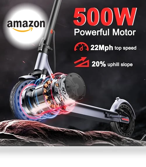 Folding Electric Scooter for Adults with Dual Braking and Suspension — Electric Vehicles, MAXSHOT