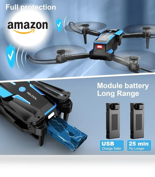 Foldable Drone with 1080P Camera - Voice & Gesture Control, 3D Flip, Beginner-Friendly — Drones & UAV Technology, RELIDOL