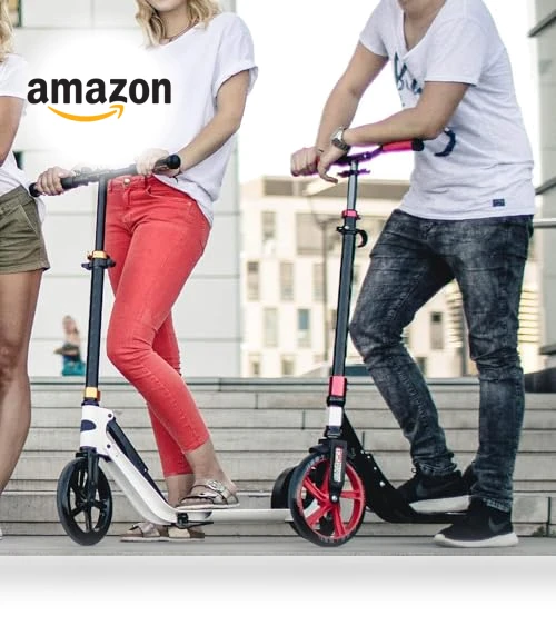 Folding Adjustable Adult Scooter with Big Wheels — Push Scooters, LEEYV