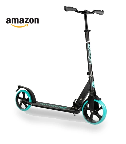 Adjustable Kick Scooter with Large Wheels for Kids, Teens & Adults — Push Scooters, Lascoota