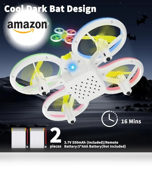 Easy to Use RC Quadcopter for Kids with Altitude Hold and LED Lights — Flying Toys, CYLION