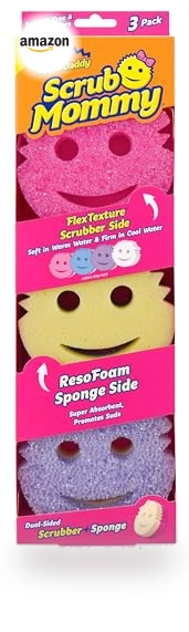 Dual-Sided Kitchen Sponges - Non-Scratch Cleaning Sponges for Dishes, Bathroom & Multi-Surface — Sponges, Scrub Daddy