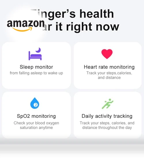 Smart Ring Health Tracker with Heart Rate and Sleep Monitoring — Smart Rings, JHYLJSH