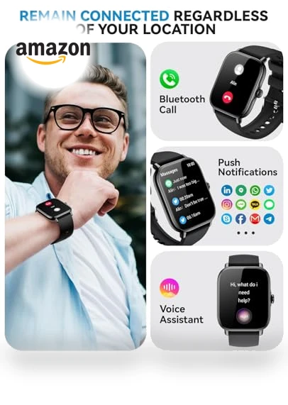Smart Watch with Bluetooth Calls, Fitness Tracker, IP68 Waterproof — Smartwatches, Paybay