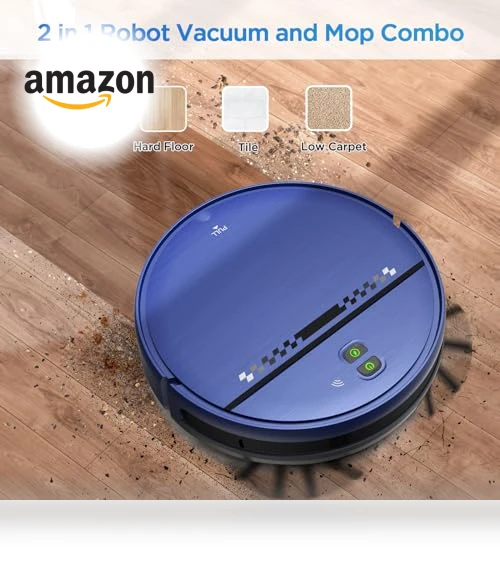 2-in-1 Robot Vacuum and Mop Combo for Pet Hair, Hard Floor and Carpet — Vacuums, ZC WAS