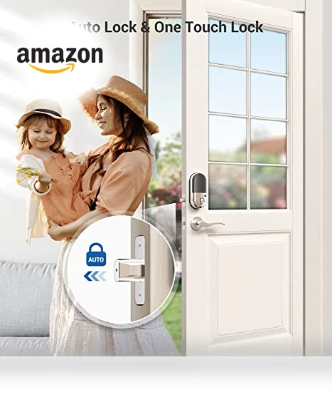 7-in-1 Smart Door Lock with Fingerprint, App Control, and Keypad — Keyless Entry, Veise