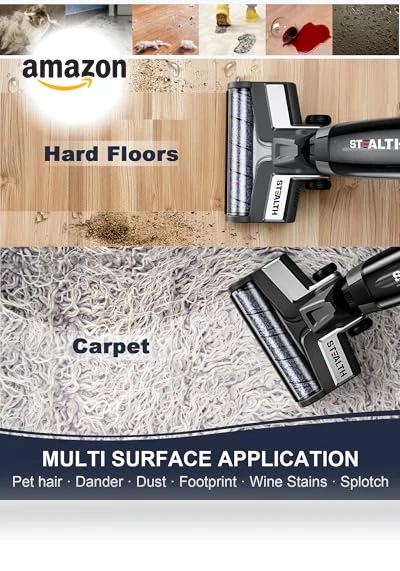 Cordless Wet Dry Vacuum Cleaner with Self-Cleaning, LCD Display, Voice Prompt — Vacuums, Stealth