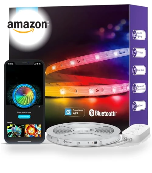 RGBIC LED Strip Lights, Smart LED Lights for Bedroom, Bluetooth App Control, Color Changing, Music Sync, 16.4ft — LED Strips, Govee