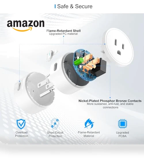Smart Plug with WiFi Remote Control and Timer, Works with Alexa and Google Home — Smart Home Hubs & Controllers, EIGHTREE
