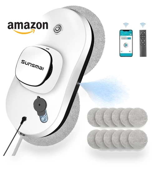 Smart Window Cleaner Robot with Automatic Water Spray — Smart Cleaning Robots, SUNSMAI
