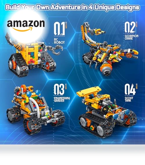 4-in-1 Remote & APP Controlled RC Wall Robotics Kit STEM Toys — Construction Kits, Demkia