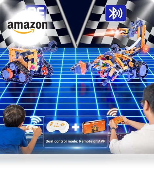4-in-1 Remote & APP Controlled RC Wall Robotics Kit STEM Toys — Construction Kits, Demkia