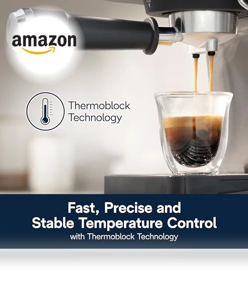 Linea Classic Espresso Machine with Thermoblock Technology — Coffee & Espresso Combos, De'Longhi