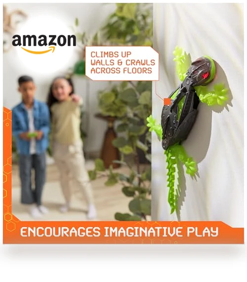 Rechargeable Remote Control Robot Gecko Toy for Kids — Interactive Figures & Robots, HEX BOTS