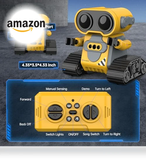 Remote Control Robot Toy with Gesture Sensing and Auto-Demo — Interactive Figures & Robots, Hamourd
