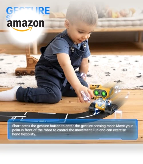 Remote Control Robot Toy with Gesture Sensing and Auto-Demo — Interactive Figures & Robots, Hamourd