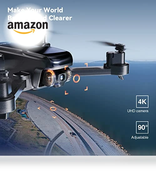 4K Camera Drone with GPS Auto Return, 40 Min Flight, Foldable FPV Quadcopter — Drones, Ruko