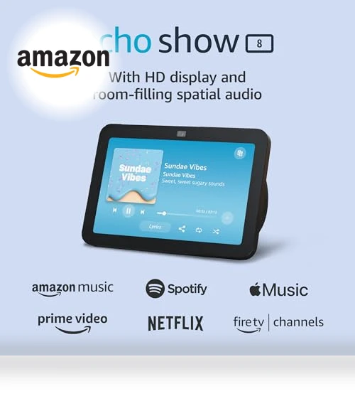 Echo Show 8 — Streaming Devices, Amazon