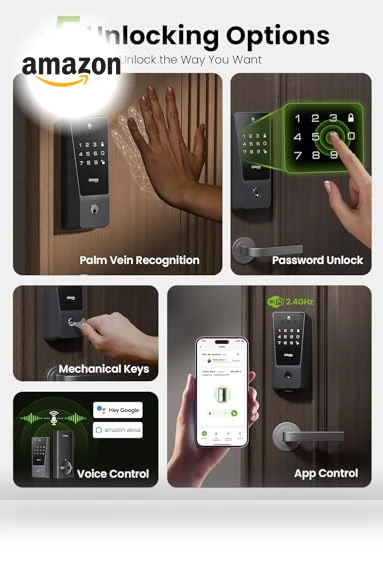 Smart Door Lock with Palm Vein Recognition — Smart Home Security, GHome Smart