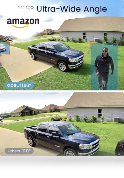 Solar Security Cameras Outdoor Wireless — Smart Home Security, AOSU