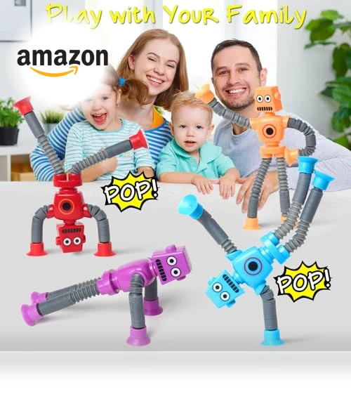 Telescopic Suction Cup Robot Easter Toy — Infant & Early Childhood Playthings, SYSAMA
