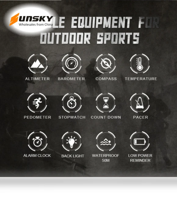 Outdoor Waterproof Multifunction Digital Smart Sports Watch — Sport Watches, NORTH EDGE