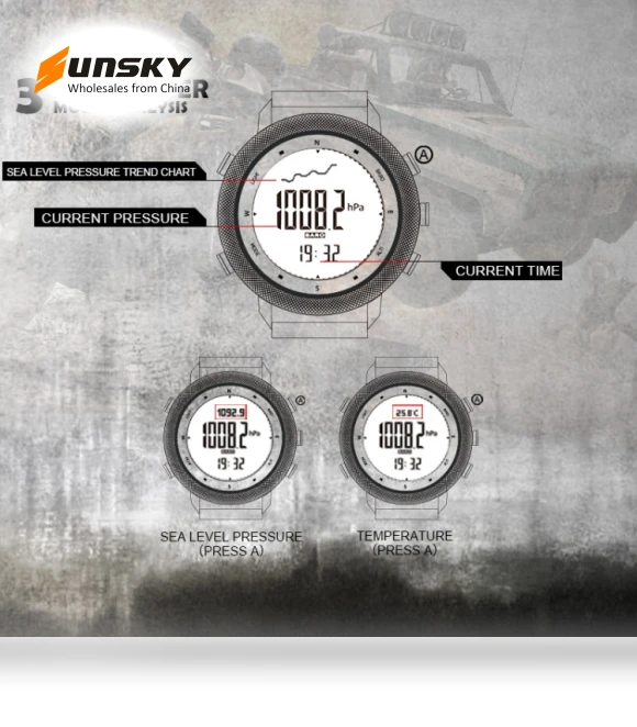 Outdoor Waterproof Multifunction Digital Smart Sports Watch — Sport Watches, NORTH EDGE