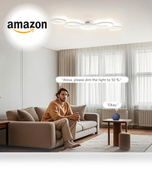 LED Smart Ceiling Light Dimmable — Overhead Lighting, SKY ANGLE