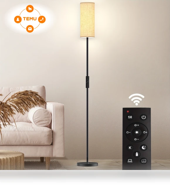 Smart Floor Lamp with Remote Control and Bulb Included — Lighting, EDISHINE
