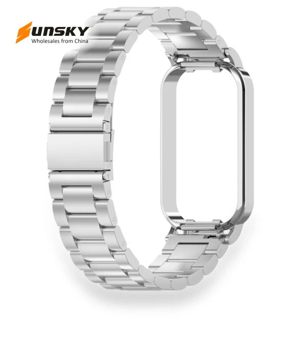 Stainless Steel Watch Band with Metal Frame — Fitness Bands, Xiaomi