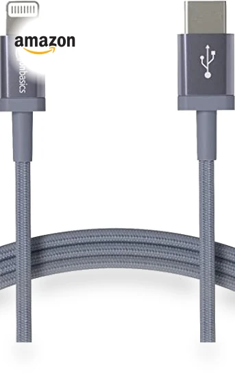 Fast Charging USB-C to Lightning iPhone Charger Cable — Lightning, Amazon Basics