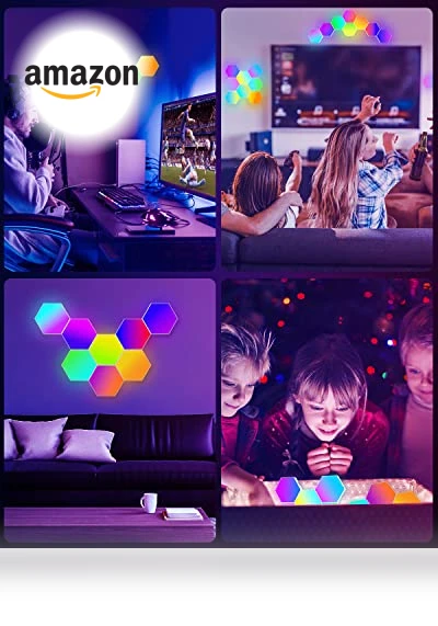 Hexagon LED Lights Wall Panels — Wall Lighting, NIUCOO