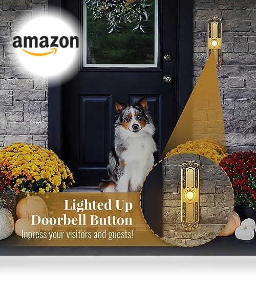 Lighted Doorbell Button Wired — Chimes, Dreyoo