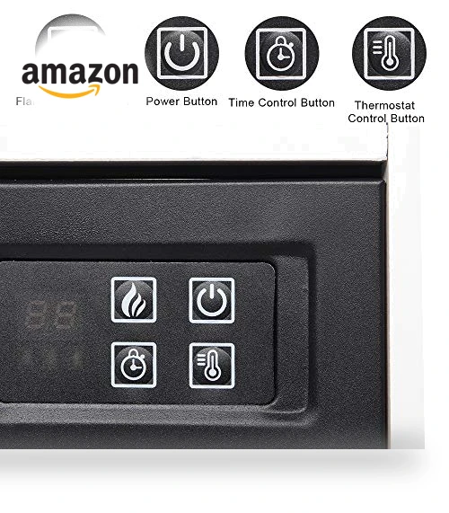 Freestanding Electric Fireplace Stove Space Heater — Portable Electric Heaters, Zokop