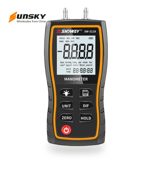 Digital Handheld Differential Pressure Gauge — Pressure Switches, SNDWAY